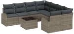 vidaXL Gartensofa-set Grau 55 x 55 x 37 cm Poly-Rattan 3345979