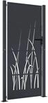 vidaXL Gartentor Anthrazit 105x180 cm Stahl Gras-Design 153170