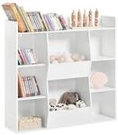 SoBuy B&uuml;cherregal f&uuml;r Kinder Kinderregal Aufbewahrungsregal Standregal KMB55-W
