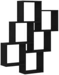 vidaXL Wandregal Schwarz Eichen-Optik 78 x 15 x 93 cm Holzwerkstoff 862649