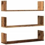 vidaXL Wandregale 3 Stk Altholz-Optik 80x18x18 cm Holzwerkstoff 853297