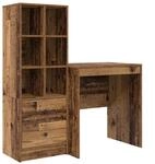 vidaXL Schreibtisch mit Schubladen 2-Tlg Altholz 3337351