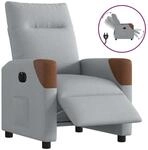 vidaXL Relaxsessel Elektrisch Hellgrau Stoff 3323990
