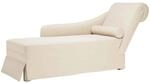 vidaXL Chaiselongue mit Nackenrolle und Rechter Armlehne Leinen 4009790