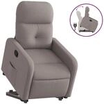 vidaXL Relaxsessel mit Aufstehhilfe Taupe Stoff Modell 25