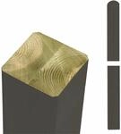 Zaunpfosten Leimholz Kiefer Umbragrau 9 cm x 9 cm x 128 cm