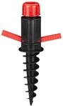 Relaxdays Bodenh&uuml;lse Sonnenschirm PP Schwarz Klappbar 38,5 cm x 8,5 cm x 8,5...