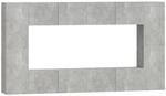 vidaXL 8-Tlg TV-Schrank-Set Betongrau Holzwerkstoff 3114289