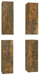 vidaXL TV-Schr&auml;nke 4 Stk R&auml;uchereiche 30,5x30x90 cm Holzwerkstoff 3120329