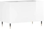 vidaXL Plattenschrank Hochglanz-Wei&szlig; 74,5x38x48 cm Holzwerkstoff 831718