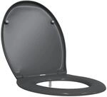 vidaXL Toilettensitz Anthrazit 47 x 37 x 4 cm Duroplast 42002346
