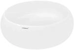 ECD Germany Waschbecken 350 x 120 mm aus Keramik Rund Wei&szlig; Aufsatzbecken