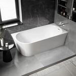 Bernstein Raumsparbadewanne NORA CORNER Acryl Wei&szlig; 170x80cm Einbau Rechts