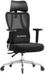Songmics B&uuml;rodrehstuhl Ergonomisch 136 cm Schwarz