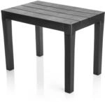BigDean Garten Beistelltisch In Schwarz Wetterfester Campingtisch F&uuml;r In Und...