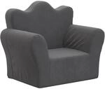 vidaXL Kindersofa Anthrazit Weich Pl&uuml;sch 357042