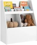 SoBuy Kinderregal Spielzeugtruhe B&uuml;cherregal Aufbewahrungsregal Wei&szlig; KMB83-W