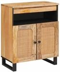 vidaXL Sideboard mit Speicher Braun 60 x 33 x 75 cm Massivholz Mango 4018069