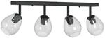 vidaXL Deckenstrahler Schwarz 73,5 x 13 x 26 cm Glas und Metall 42001221
