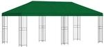 vidaXL Pavillon mit Seitenw&auml;nden 6 x 3 m Gr&uuml;n Polyester und Stahl 190 3375986