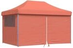 vidaXL Partyzelt Faltbar Pop-Up mit 4 Seitenteilen Terrakottarot 4004981