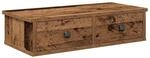 vidaXL Wandregal mit Schubladen Altholz-Optik 60x28x15cm Holzwerkstoff 859948