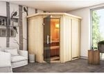 Karibu Sauna Silva LED-Dachkranz Natur