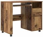 vidaXL Tisch mit Rollen Mit Rad Altholz 91 x 50 x 77 cm Holzwerkstoff 869536