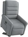 vidaXL Relaxsessel mit Aufstehhilfe Elektrisch Hellgrau Stoff 3303334