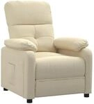 vidaXL Relaxsessel Creme Stoff 348284