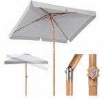 Sekey Rechteckiger Sonnenschirm 200 x 125 cm in Holzoptik mit UV50+ f&uuml;r Balkon...