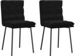 vidaXL Esszimmerst&uuml;hle 2 Stk Schwarz Samt 4101288