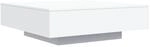 vidaXL Couchtisch mit LED-Leuchten Wei&szlig; 100x100x31 cm 836602