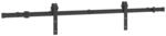 vidaXL Schiebet&uuml;rbeschlag-Set 183 cm Stahl Schwarz 4009748