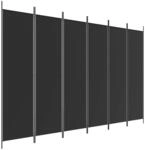 vidaXL 6 Tlg Paravent Schwarz 300x200 cm Stoff 350193