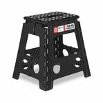 Relaxdays Klapphocker Kunststoff Schwarz Faltbar Rutschfest 39 cm x 39 cm x 32 cm 1,5