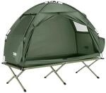 SoBuy 3in1-Zelt Campingzelt Outdoor 1 Person Gr&uuml;n 193x160x86cm OGS32-II-GR