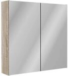 Fackelmann Spiegelschrank Compact Line 70 cm x 68 cm x 15,6 cm Sonoma Eiche