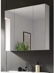 Inn.Furn Spiegelschrank Wei&szlig; 80 x 77 cm 3-t&uuml;rig Larik