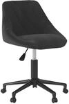vidaXL B&uuml;rostuhl Drehbar Schwarz Samt 335481