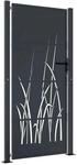vidaXL Gartentor Anthrazit 105x205 cm Stahl Gras-Design 153171