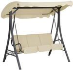 Beliani Gartenschaukel GARBO Beige 112x185x184
