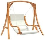 vidaXL Hollywoodschaukel mit Auflage Massivholz Fichte mit Teak-Finish 3200617