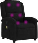 vidaXL Massage-Relaxsessel Schwarzer Samt 3205495