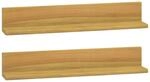 vidaXL Wandregale 2 Stk 60x10x10 cm Massivholz Teak 338259