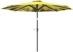 Outsunny Sonnenschirm Aluminium Polyester 294L x 294B x 247H cm Gelb
