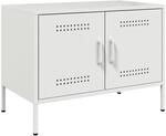 vidaXL TV-Schrank Wei&szlig; 68x39x50,5 cm Stahl 842944