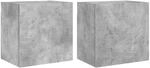 vidaXL TV-Wandschr&auml;nke 2 Stk Betongrau 40,5x30x40 cm Holzwerkstoff 836903