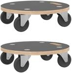 vidaXL Transportroller 2 Stk Rund &Oslash;38x11,5 cm 250 kg 154892