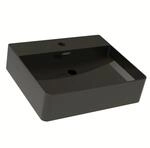 Fackelmann Aufsatzbecken Keramik Vaida 50 cm x 13 cm x 42 cm Schwarz